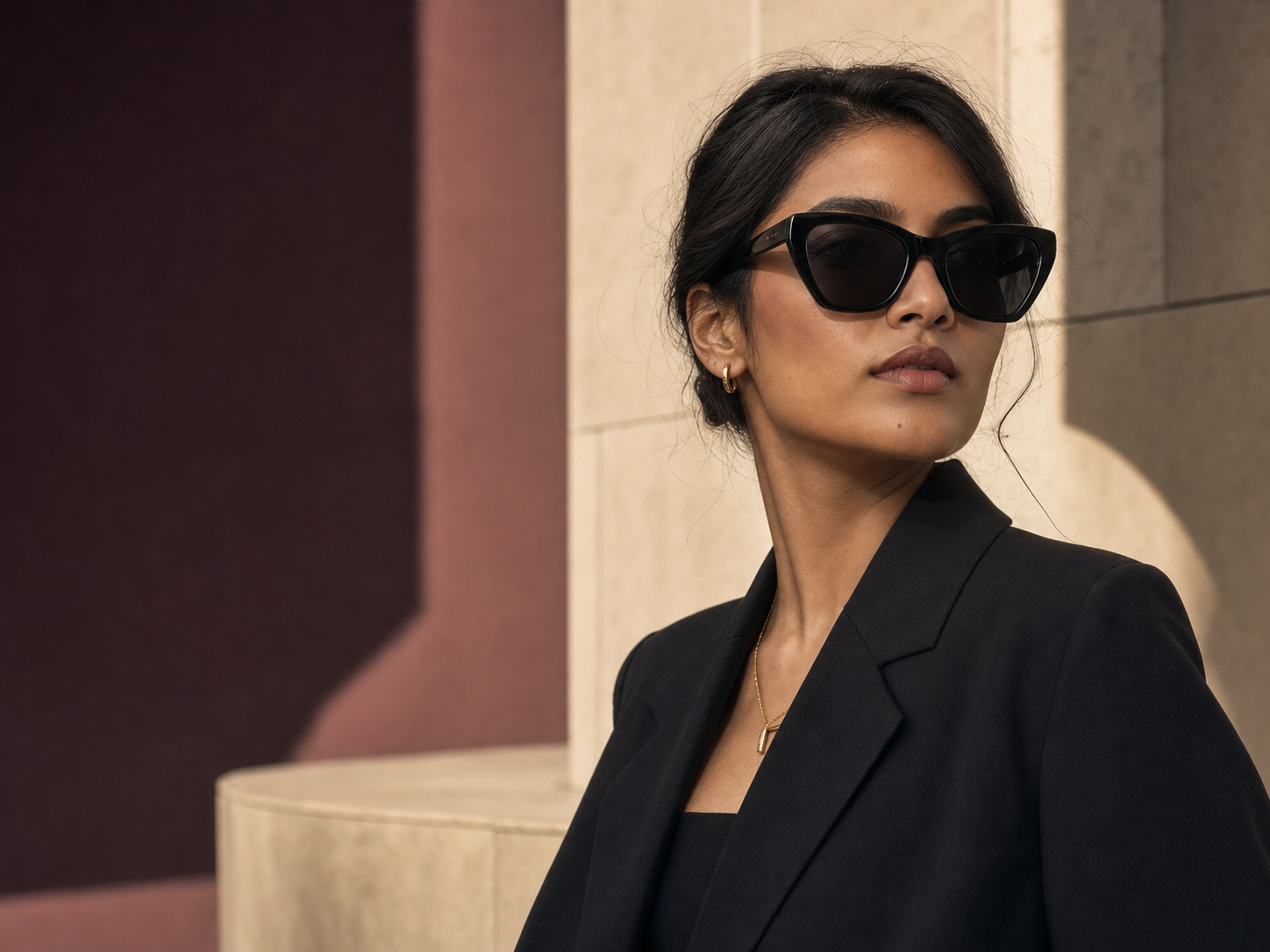 Indian woman wearing statement smart eyewear selected by Blinkpop