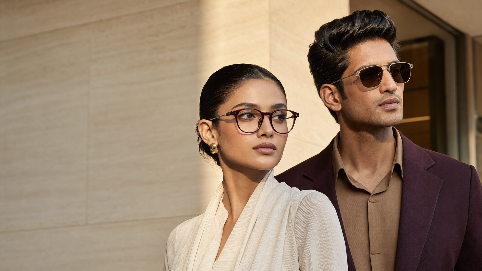 Indian models wearing premium sunglasses selected by Blinkpop